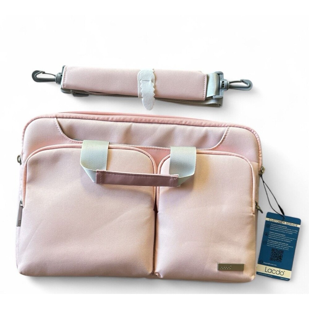 Lacdo 360° Protective Laptop Shoulder Bag Sleeve Case for 13" Laptops Macbooks
